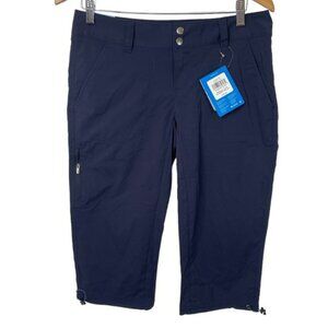 Columbia Womens Blue Capri Pant Saturday Trail II Knee Pant Nylon Size 8 NWT